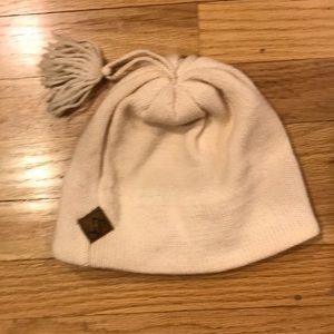 COPY - Vintage ? Winter white wool hat with tassel made in Toronto Canada unisex